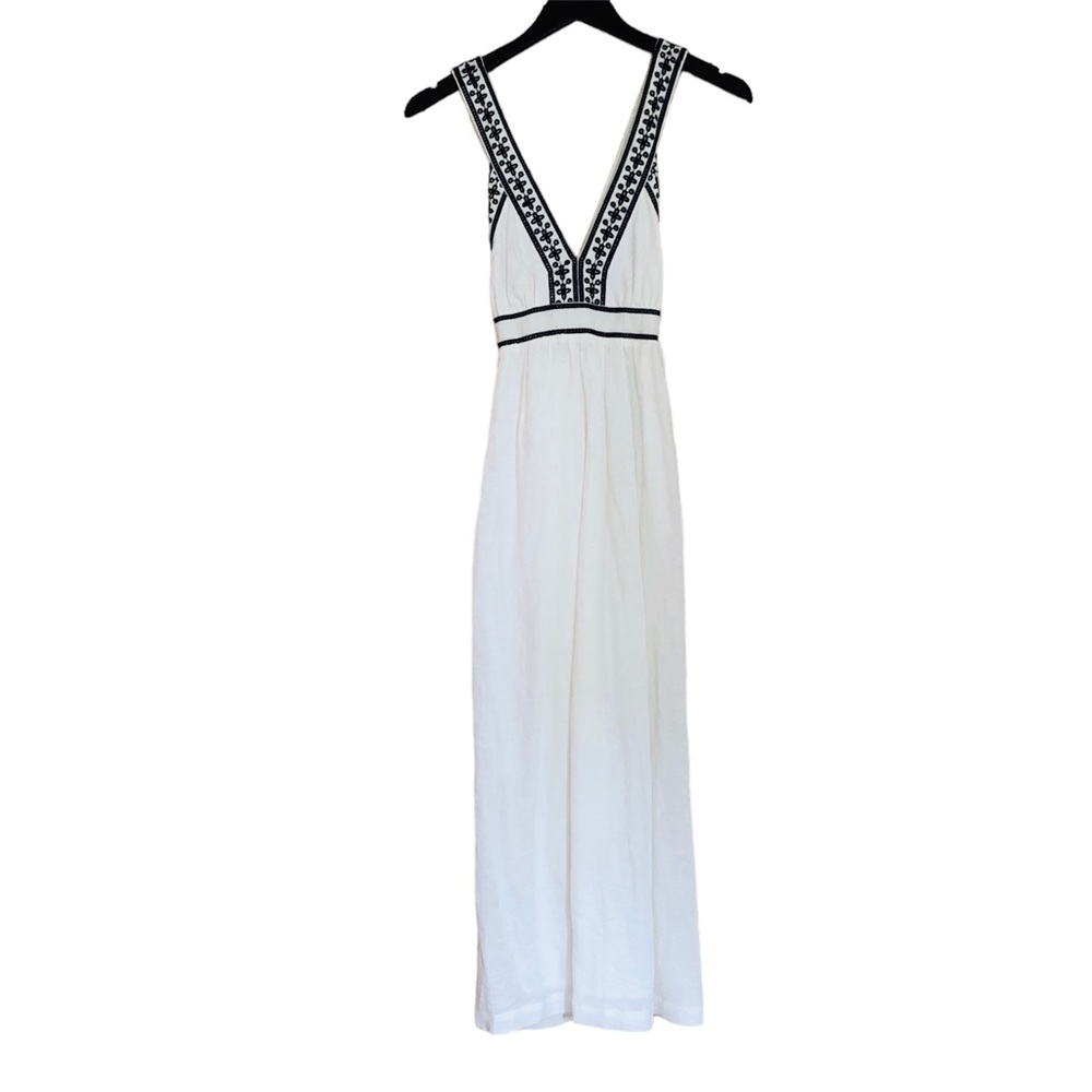 NWT- JCrew Embroidered Criss Cross Maxi Dress - Picture 2 of 8